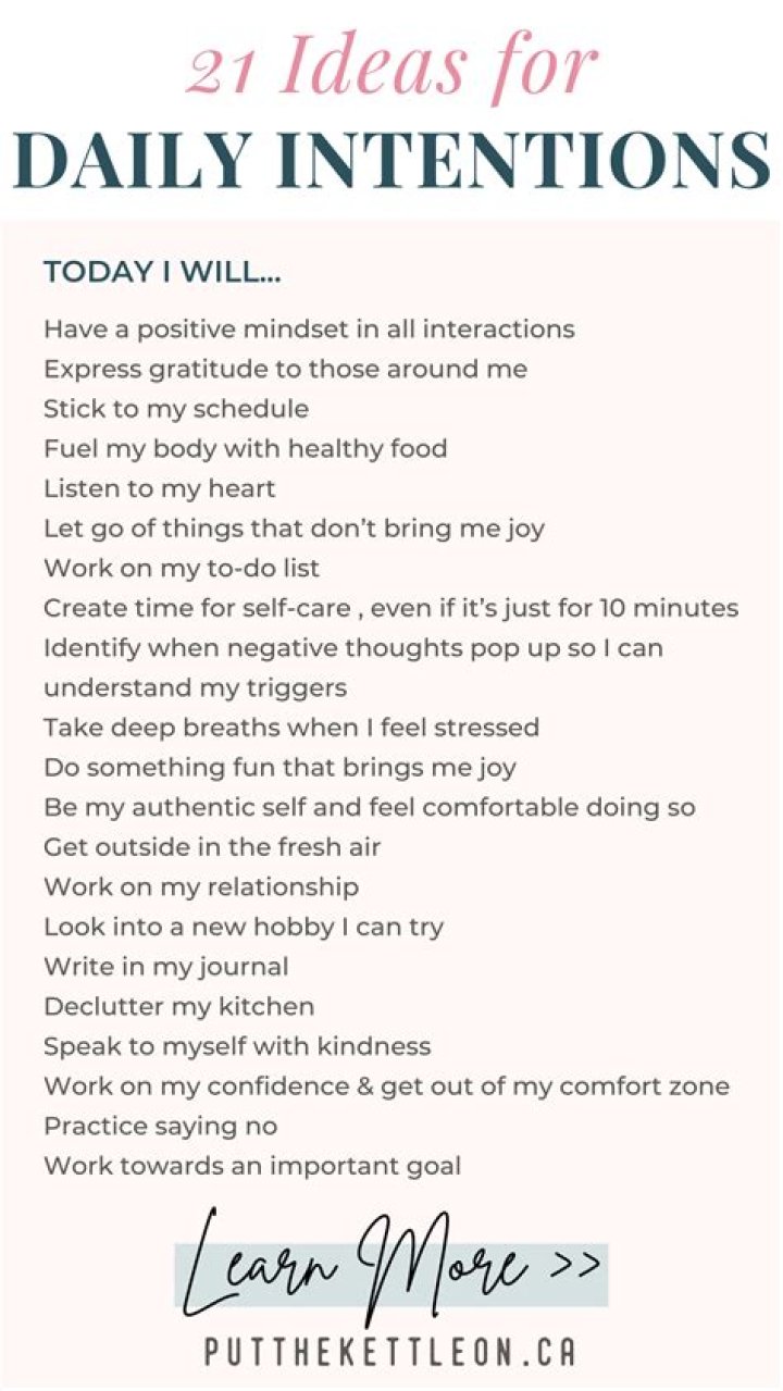 How do I make an intention?