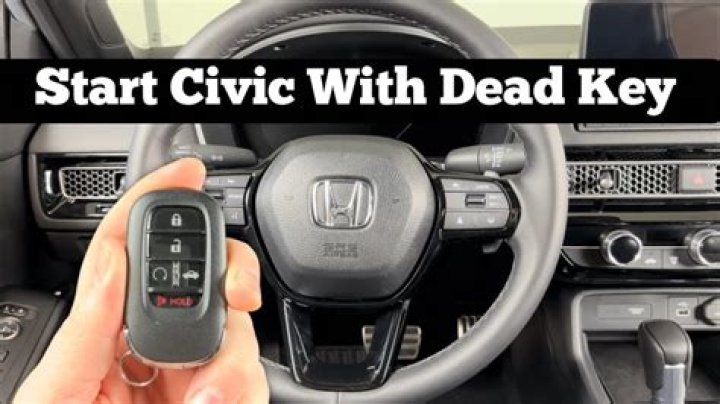 How do I start my Honda key fob if dead?