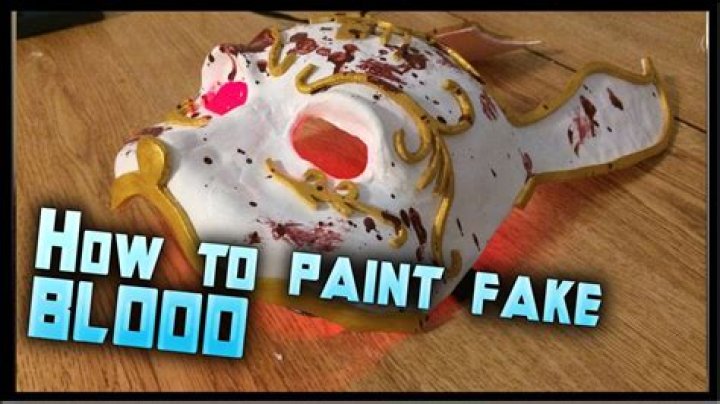 How do you make face paint look like blood?