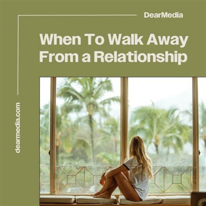 What are some signs that you should walk away from a relationship?